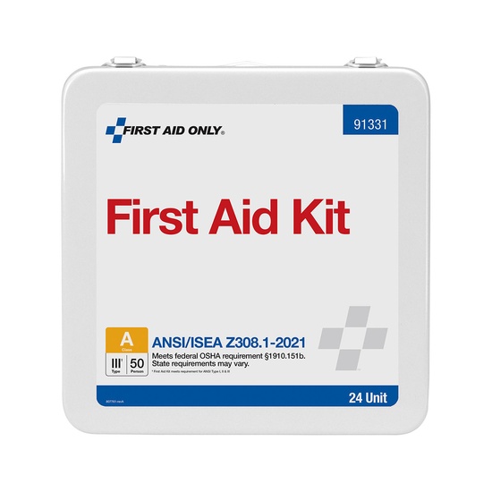 First Aid Only 24 Unit Steel First Aid Kit, Weatherproof Steel, Wall Mount, 30+ Person - Image 4