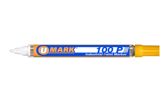 U-Mark 100P Fine Line Industrial Paint Marker – Yellow - Image 1