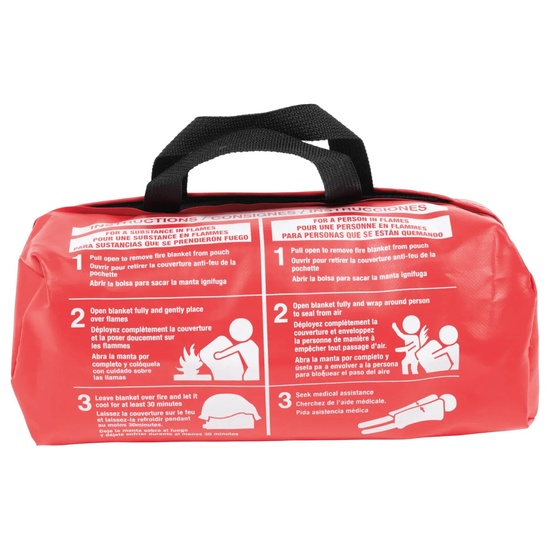 Sellstrom Emergency Fire Blanket 5 ft x 6 ft Uncoated Fiberglass with Vinyl Duffel Bag - Image 4