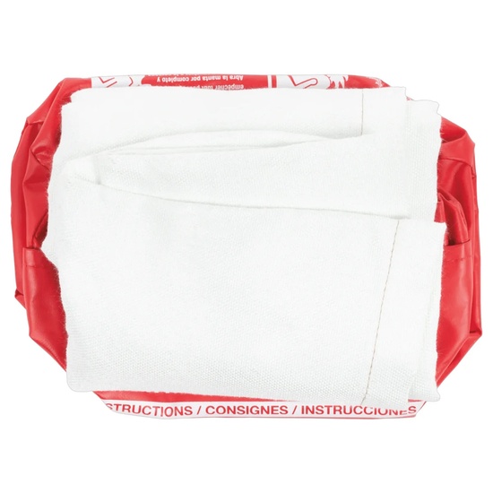 Sellstrom Emergency Fire Blanket 5 ft x 6 ft Uncoated Fiberglass with Vinyl Duffel Bag - Image 2