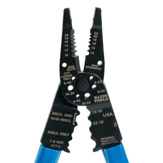 Klein Tools Long Nose Multi Tool Wire Stripper Wire Cutters Crimping Tool - Image 2