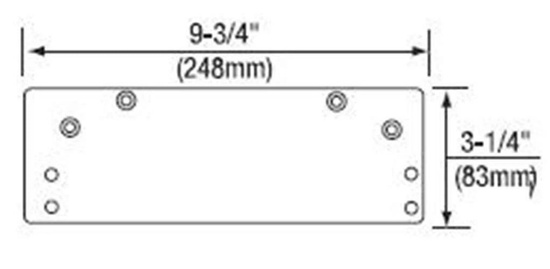 Norton 1688689 Overhead Holder or Narrow Top Jamb Drop Plate Aluminum Finish - Image 3