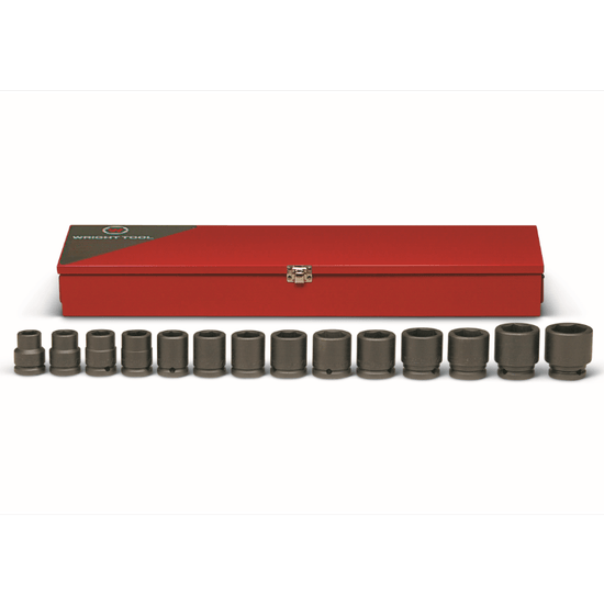 Wright Tool 3/4" Drive 14 Piece Set - 6 Point Standard Impact Sockets - Image 1