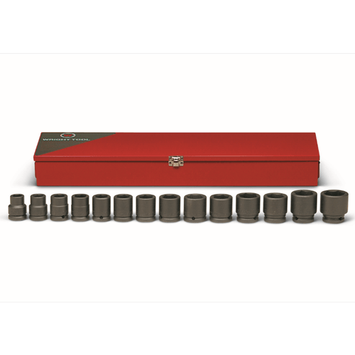 Wright Tool 3/4" Drive 14 Piece Set - 6 Point Standard Impact Sockets