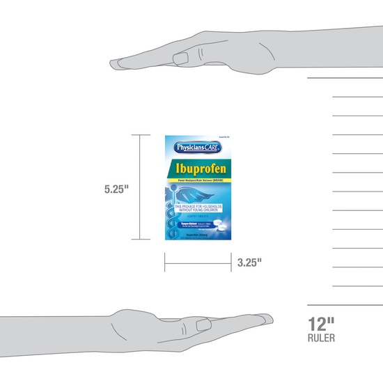 First Aid Only PhysiciansCare Ibuprofen, 125 Doses of 2 Tablets, 200mg - Image 4