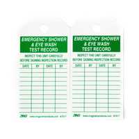 ZING Eco Safety Tag Emergency Eyewash and Shower Inspection 10 Pack
