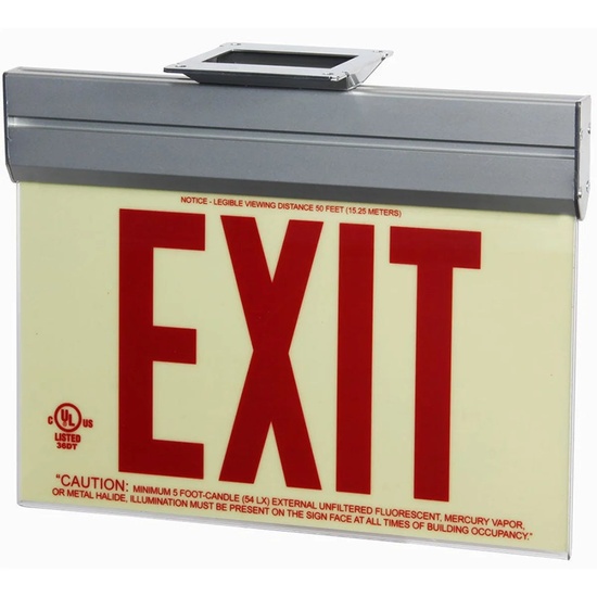 Photoluminescent Exit Sign with Acrylic Frame 50FT - Image 15
