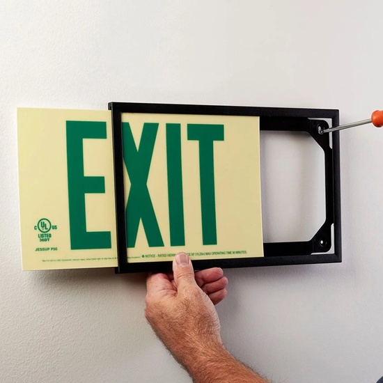 Photoluminescent Exit Sign with Plastic Frame 50FT - Image 6
