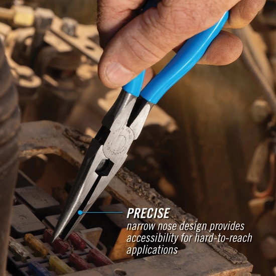 Channellock 8″ Long Nose Pliers w/ Side Cutter - Image 2