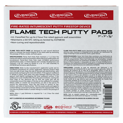 Everkem Fire Rated Intumescent Putty Pad