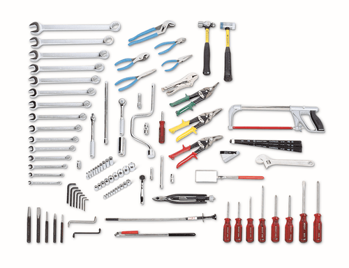 Wright Tool 97 Piece Fractional Aircraft Mechanics Starter Set 1/4" 3/8" & 1/2" Drives Tools Only