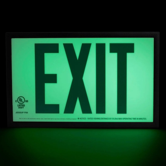 Photoluminescent Exit Sign with Plastic Frame 50FT - Image 5