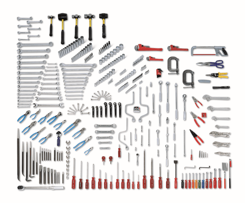 Wright Tool 368 Piece Fractional Master Maintenance Set 1/4" 3/8" & 1/2" Drives Tools Only