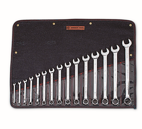 Wright Tool Combination Wrench WRIGHTGRIP® 20 15 Piece Set - 12 Point Full Polish 5/16" - 1-1/4"