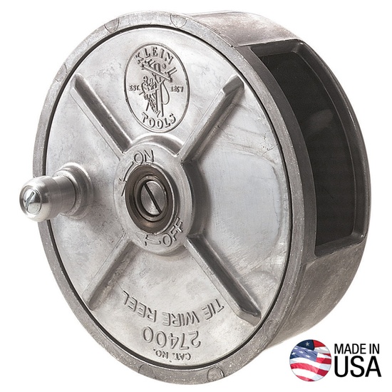 Klein Tools Tie Wire Reel, Lightweight Aluminum - Image 1