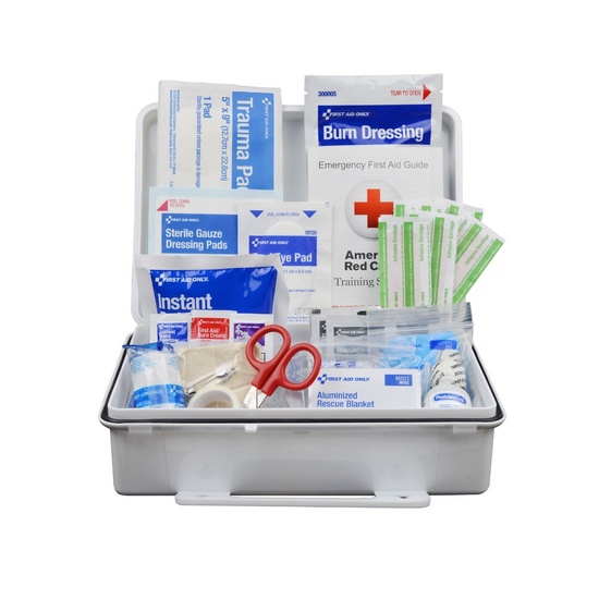 First Aid Only 25 Person ANSI A Plastic First Aid Kit, ANSI 2021 Compliant - Image 3