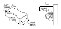 Norton 1628H689 Standard Soffit Plate for Hold Open Closers Aluminum Finish