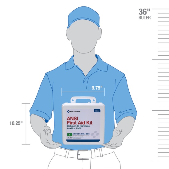 First Aid Only 50 Person Bulk First Aid Kit, ANSI B, Type III, Weatherproof Plastic Case, ANSI 2015 Compliant - Image 2