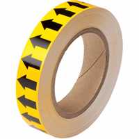 Brady Pipe Marker Tape with Arrows - 1" Black on Yellow