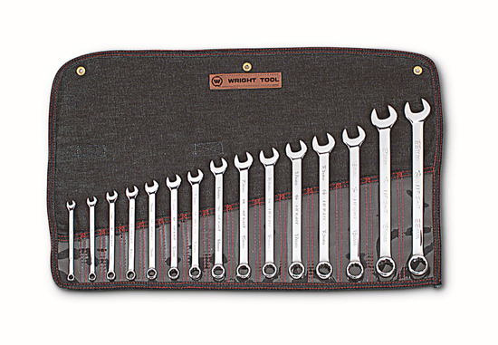 Wright Tool Combination Wrench WRIGHTGRIP® 20 15 Piece Set - 12 Point Metric Full Polish 7mm - 22mm - Image 1