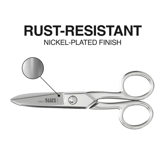 Klein Tools Electrician's Scissors, 5-1/4-Inch - Image 4