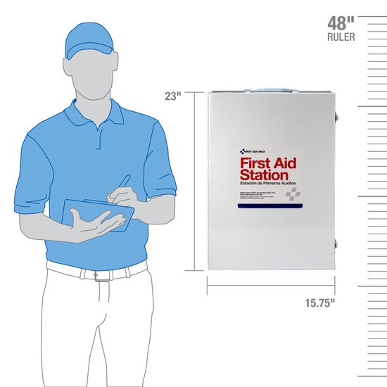 First Aid Only 4 Shelf OSHA First Aid Station - Image 1