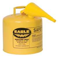Eagle Manufacturing 5 Gallon Steel Safety Can for Diesel Type I Flame Arrester Funnel Yellow