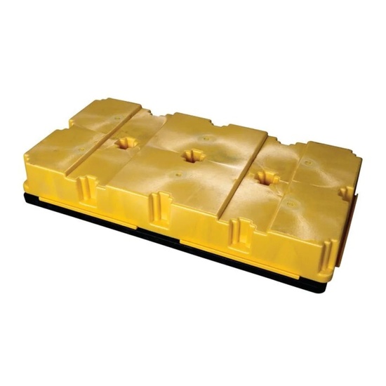 Eagle Manufacturing 2 Drum 30 Gallon Sump Capacity Modular Spill Containment Platform without Drain Yellow - Image 4