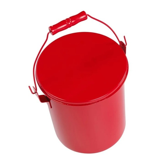 Eagle Manufacturing 6 Quart Steel Bench Can Dasher Screen with Lid Red - Image 3