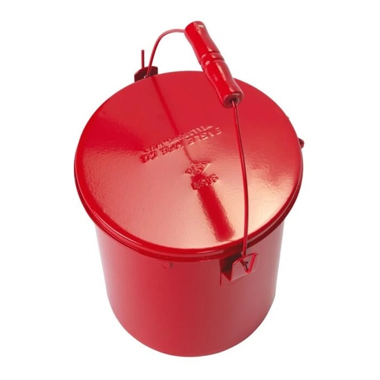 Eagle Manufacturing 6 Quart Steel Bench Can Dasher Screen with Lid Red - Image 2