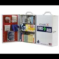Certified Safety 75V Class A ANSI First Aid Kit – 3 Shelf Metal Cabinet