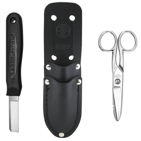 Klein Tools Electrician's Scissors Nickel Plated - Image 2
