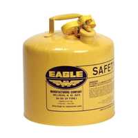 Eagle Manufacturing 5 Gallon Steel Safety Can for Diesel Type I Flame Arrester Yellow
