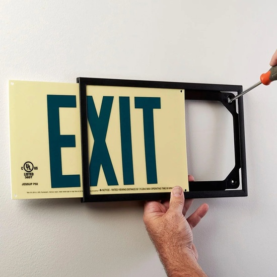 Photoluminescent Exit Sign with Plastic Frame 50FT - Image 12
