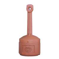 Justrite 4 Gallon Plastic Outdoor Ashtray, Original Smoker's Ceasefire®, Terra Cotta - 26800T