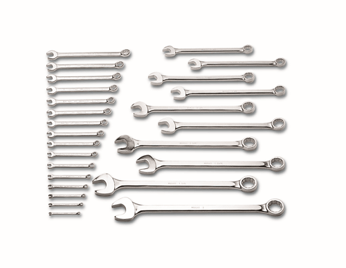 Wright Tool Combination Wrench WRIGHTGRIP® 20 26 Piece Set - 12 Point Satin 1/4in-2in