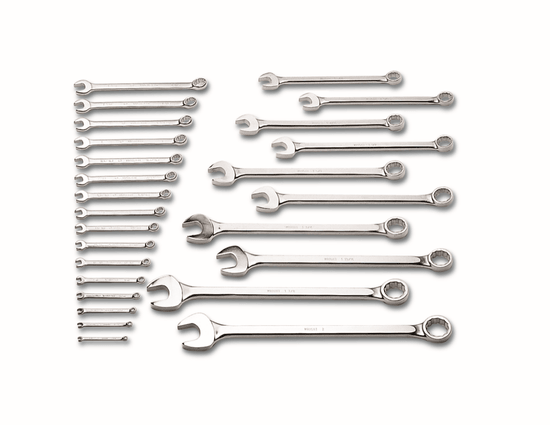 Wright Tool Combination Wrench WRIGHTGRIP® 20 26 Piece Set - 12 Point Satin 1/4in-2in - Image 1