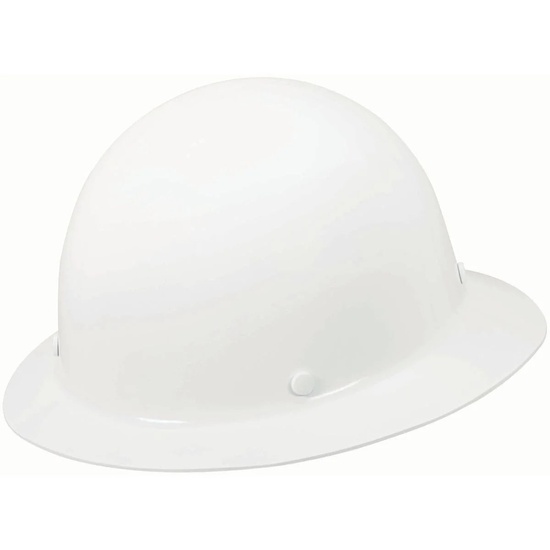 MSA Skullgard Protective Full-Brim Hat Staz-On Suspension White - Image 1