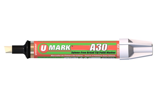 U-Mark A30 Broad Tip Paint Marker – White (6/box) - Image 1