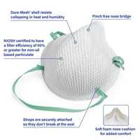 Moldex 2207N95 Disposable Particulate Respirator, Low Profile, NIOSH Approved