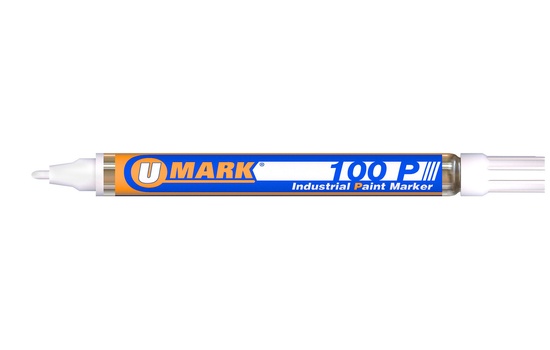 U-Mark 100P Fine Line Industrial Paint Marker – White - Image 1