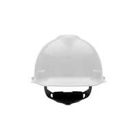 MSA V-Gard Slotted Cap, White, W/Fas-Trac III Suspension