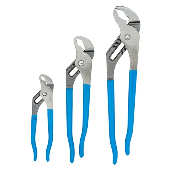 Channellock VJ-3 3pc V-Jaw Tongue & Groove Pliers Set - Image 1