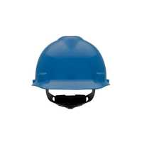 MSA V-Gard Slotted Cap, Blue, w/Fas-Trac III Suspension