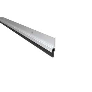 Pemko 18041CNB84 84" 7' 180 Degree Aluminum Retainer Weatherstrip with 3/4" Nylon Brush Clear Aluminum Finish