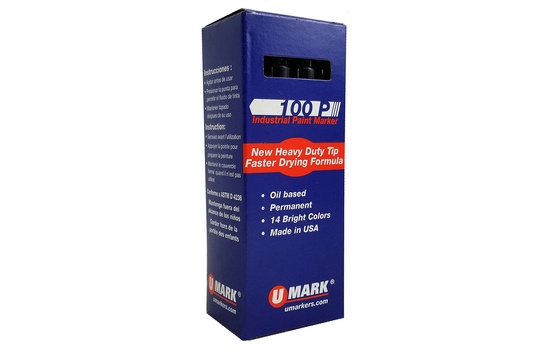 U-Mark 100P Fine Line Industrial Paint Marker – Black - Image 2