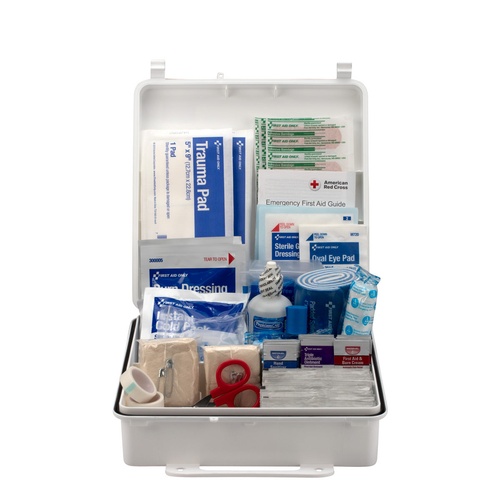 First Aid Only 50 Person Bulk First Aid Kit, ANSI B, Type III, Weatherproof Plastic Case, ANSI 2015 Compliant