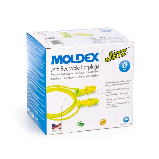 Moldex Glide® Trio Corded Reusable Twist and Push-In Earplug 6445, NRR 27dB - Image 1