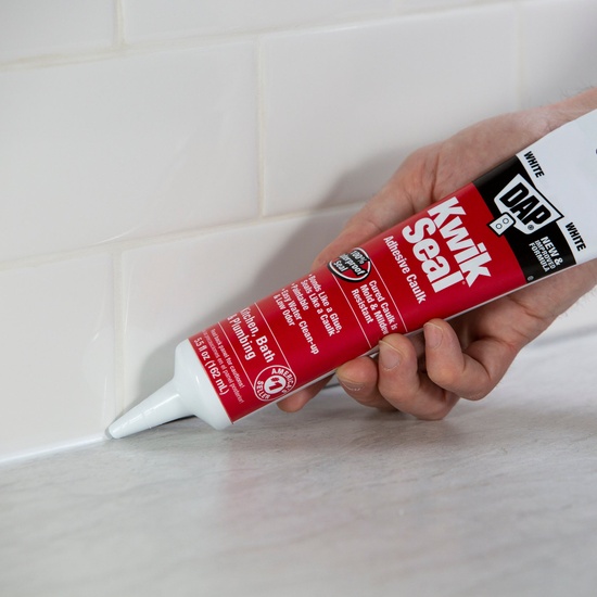 DAP Kwik Seal Kitchen & Bath Caulk 5.5oz Tube White - Image 2