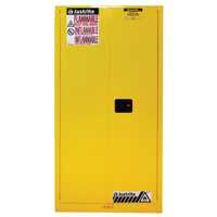 Justrite Sure-Grip EX 60 Gallon Flammable Safety Cabinet with Self-Close Doors, Yellow - 896020